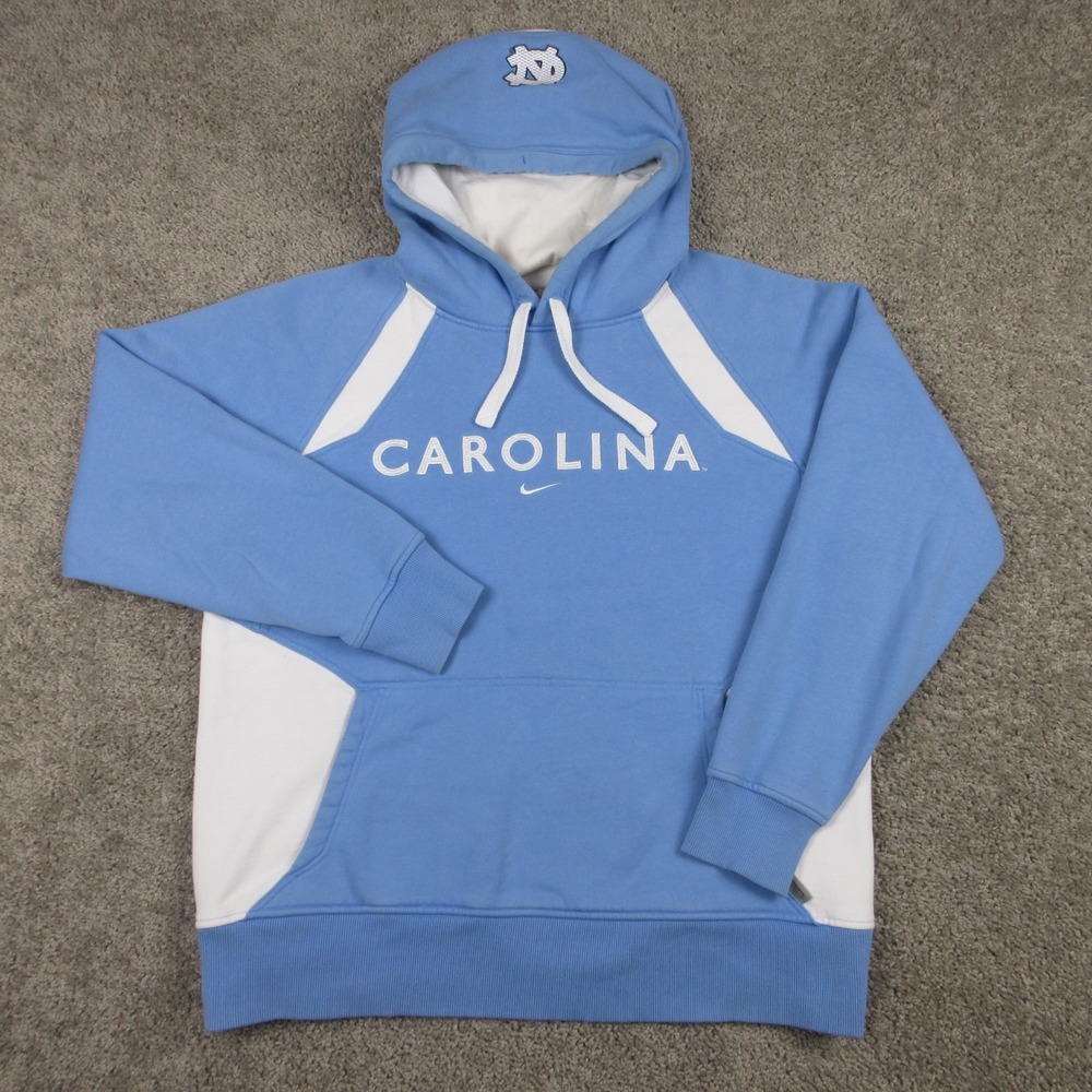 Vintage UNC Tarheels Sweater Mens Medium Blue Hoodie Sweatshirt Nike Team Y2K